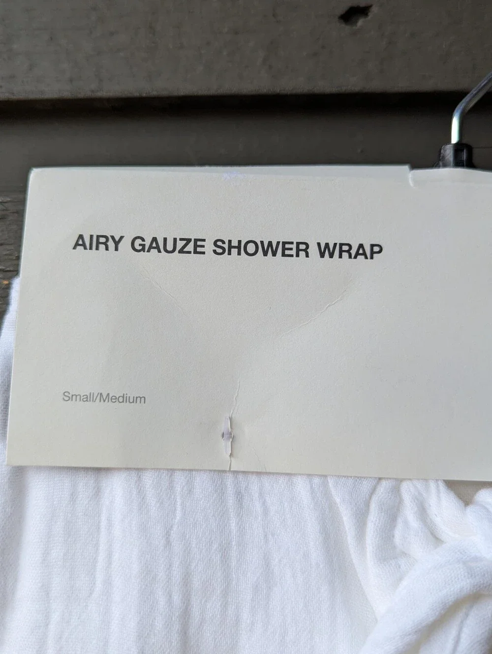 NWT Oake Cotton Gauze Bath Wrap Bright White Small/Medium OEKO-TEX Standard 100